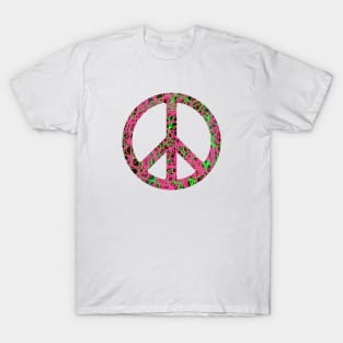 World Peace Sign Vibrant Art Graffiti Activist T-Shirt